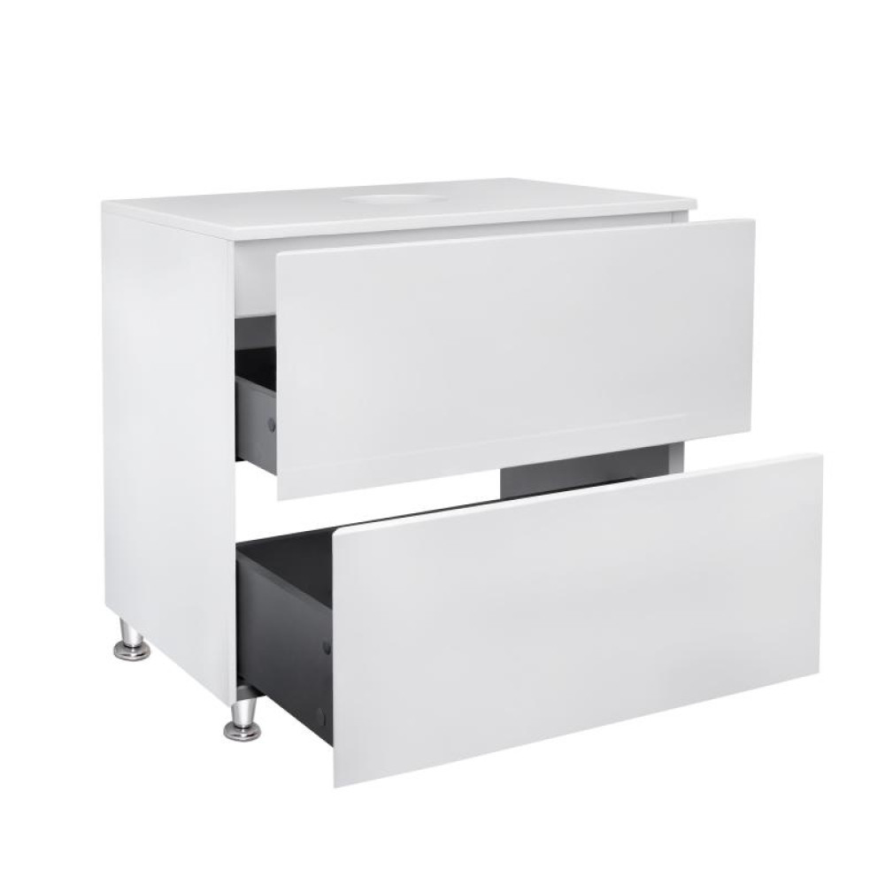 Тумба підлогова Qtap Tern White зі стільницею QT1780TNL701W