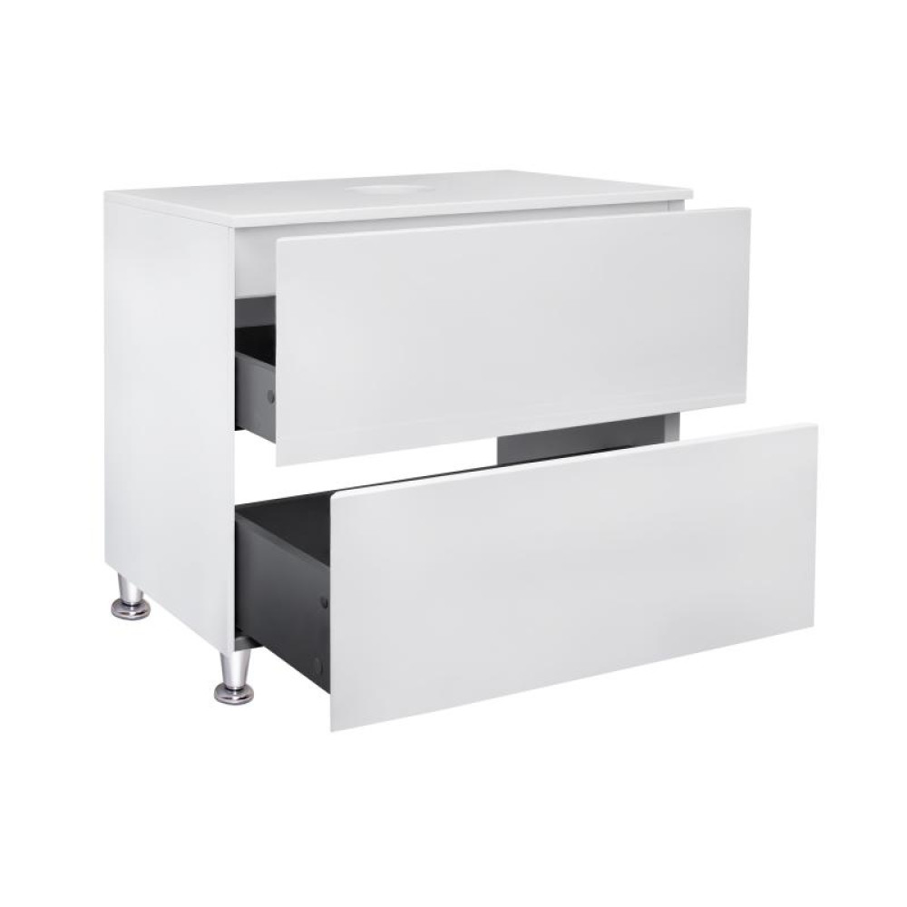 Тумба підлогова Qtap Tern White зі стільницею QT1780TNL801W