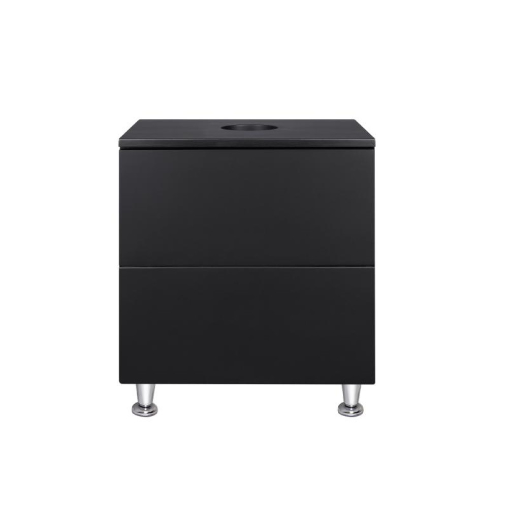 Тумба для підлоги Qtap Tern Matt black зі стільницею QT1780TNL602MB