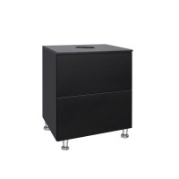 Тумба для підлоги Qtap Tern Matt black зі стільницею QT1780TNL602MB
