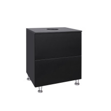 Тумба для підлоги Qtap Tern Matt black зі стільницею QT1780TNL602MB
