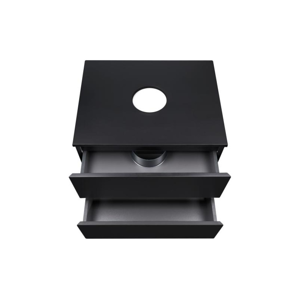 Тумба для підлоги Qtap Tern Matt black зі стільницею QT1780TNL602MB