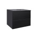 Тумба підвісна Qtap Tern Matt black зі стільницею QT1779TPL602MB
