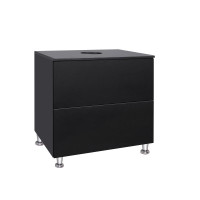 Тумба для підлоги Qtap Tern Matt black зі стільницею QT1780TNL702MB