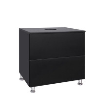 Тумба для підлоги Qtap Tern Matt black зі стільницею QT1780TNL702MB