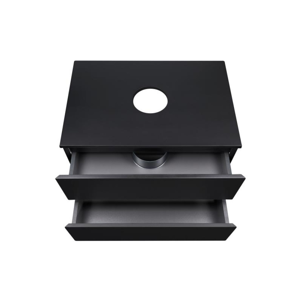 Тумба для підлоги Qtap Tern Matt black зі стільницею QT1780TNL702MB