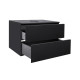Тумба підвісна Qtap Tern Matt black зі стільницею QT1779TPL702MB