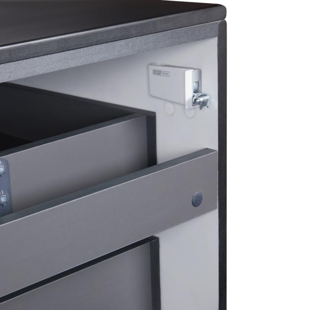 Тумба підвісна Qtap Tern Matt black зі стільницею QT1779TPL702MB
