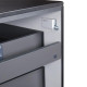 Тумба підвісна Qtap Tern Matt black зі стільницею QT1779TPL702MB