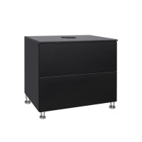 Тумба напольная Qtap Tern Matt black со столешницей QT1780TNL802MB