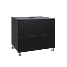 Тумба для підлоги Qtap Tern Matt black зі стільницею QT1780TNL802MB