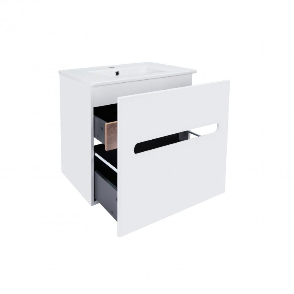 Комплект Qtap Virgo тумба підвісна + раковина врізна QT1872TPА6013060CW