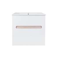 Комплект Qtap Virgo тумба подвесная + раковина врезная QT1872TPА6013060CW