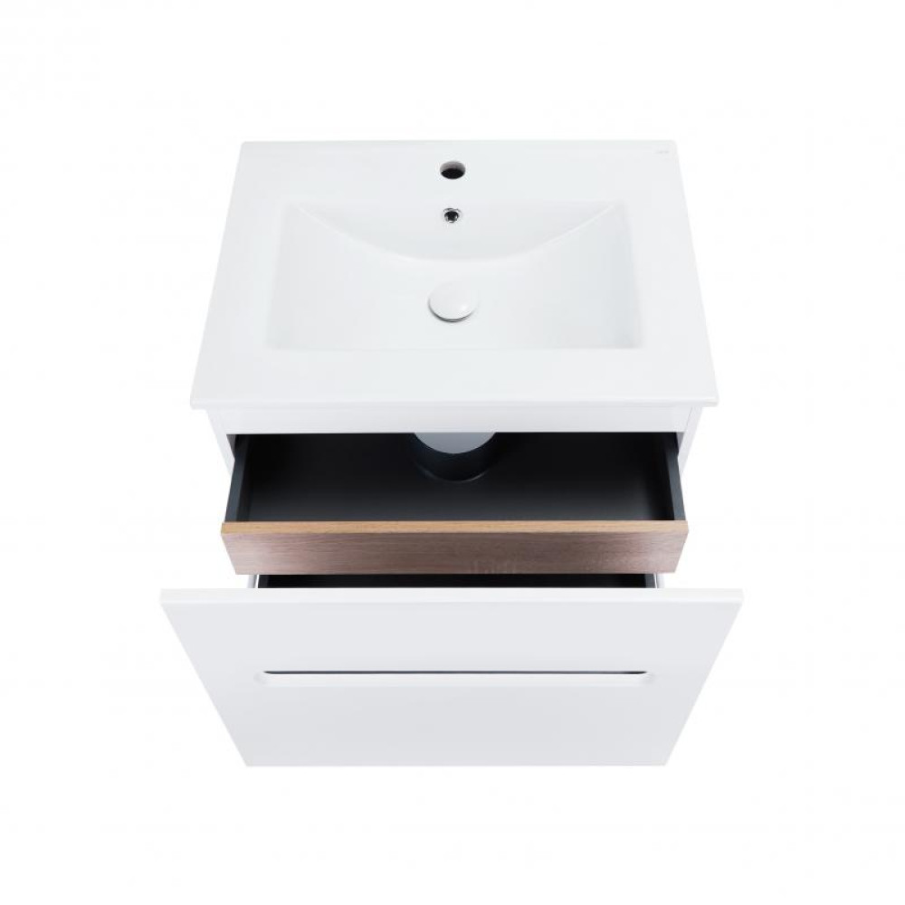 Комплект Qtap Virgo тумба підвісна + раковина врізна QT1872TPА6013060CW