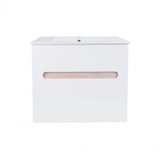 Комплект Qtap Virgo тумба підвісна + раковина врізна QT1872TPА7013070CW