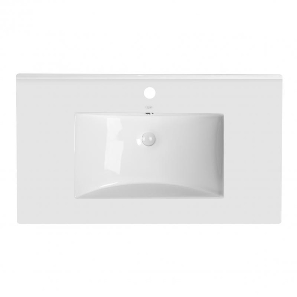Комплект Qtap Virgo White/Whitish oak підвісна тумба + раковина врізна QT1872TPА8013080CW