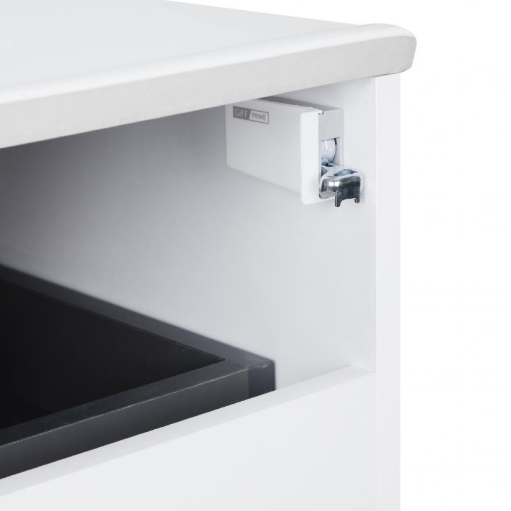Комплект Qtap Virgo White/Whitish oak підвісна тумба + раковина врізна QT1872TPА8013080CW