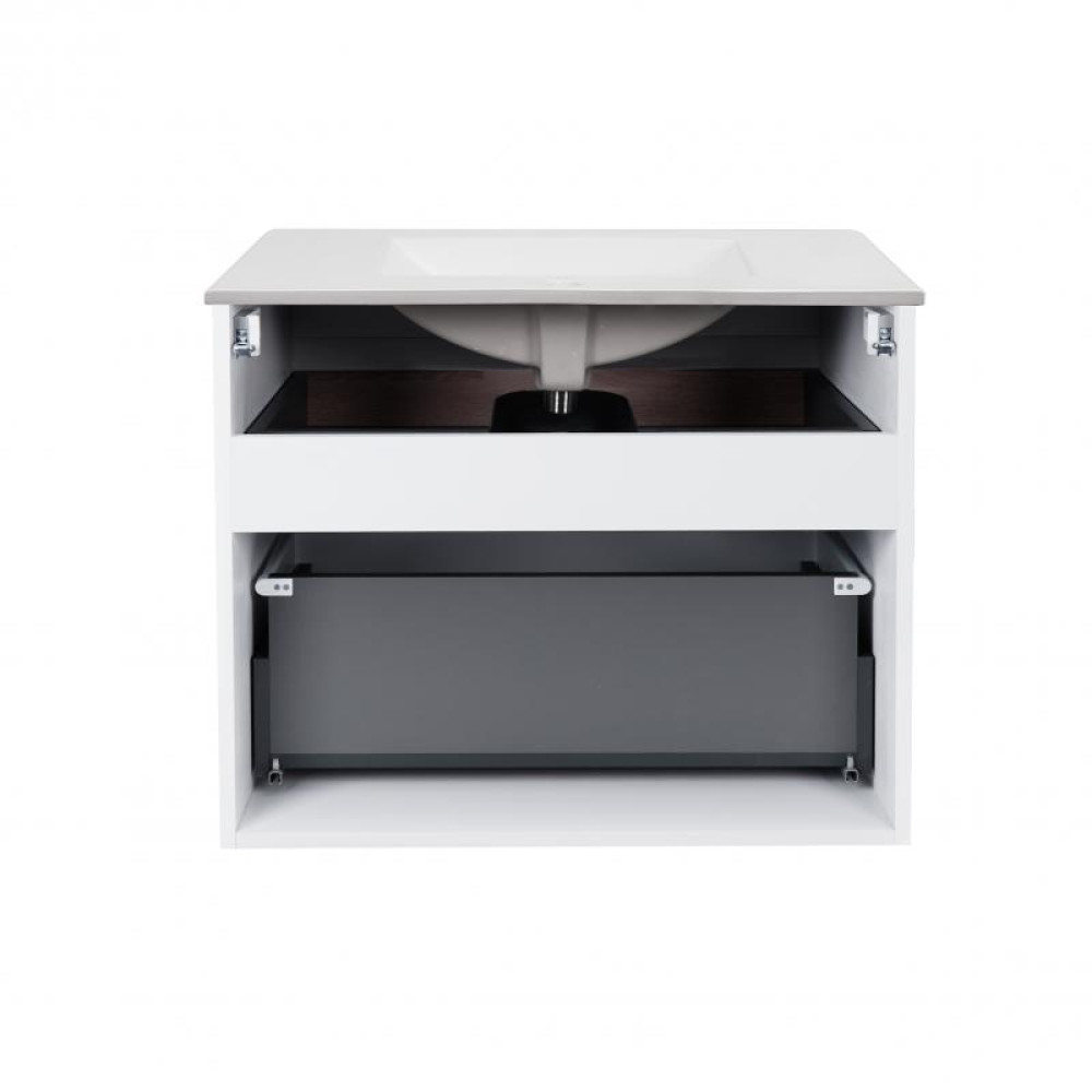 Комплект Qtap Virgo White/Whitish oak підвісна тумба + раковина врізна QT1872TPА8013080CW