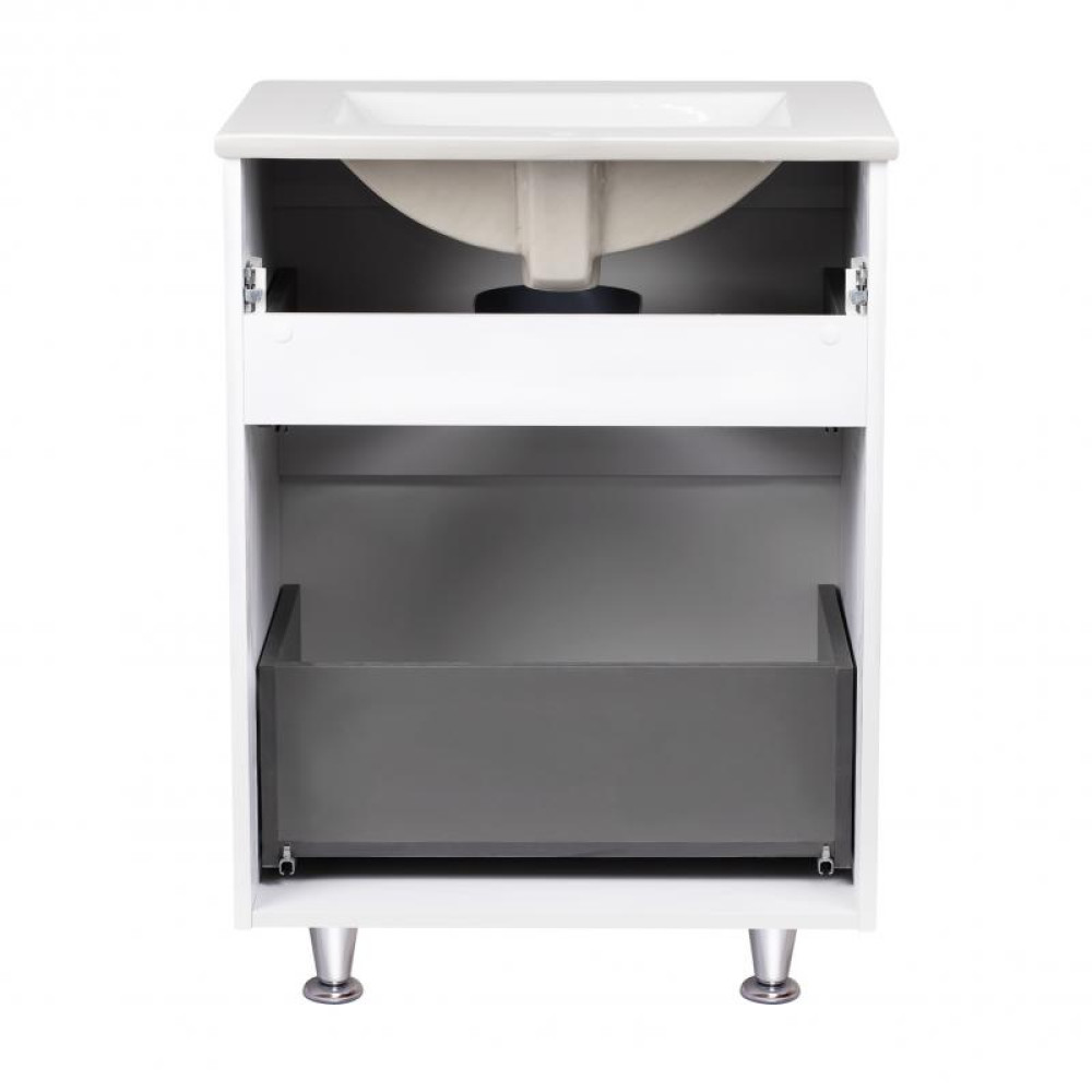 Комплект Qtap Scorpio 605х825х460 White тумба підлогова + раковина врізна QT1471TNВ6013060CW