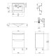 Комплект Qtap Scorpio 605х825х460 White тумба підлогова + раковина врізна QT1471TNВ6013060CW