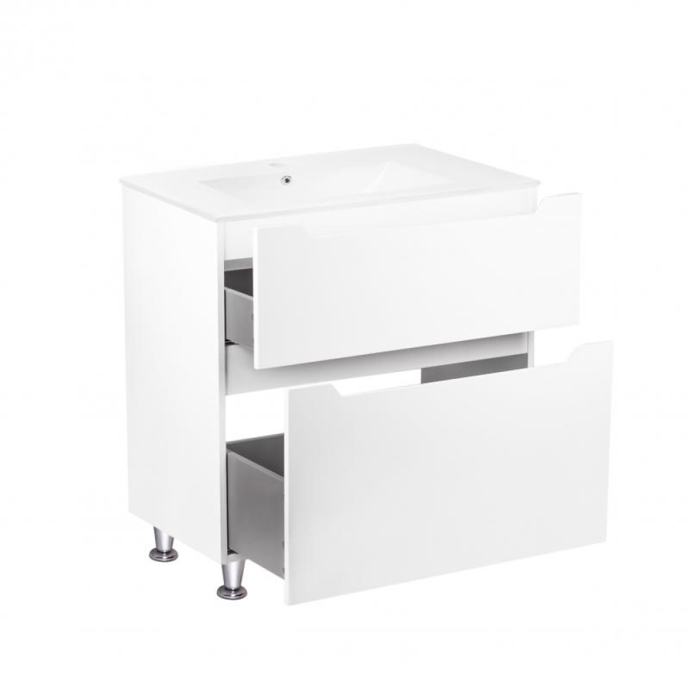 Комплект Qtap Scorpio 710х825х460 White тумба підлогова + раковина врізна Qtap Scorpio QT1471TNВ7013070CW
