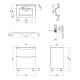 Комплект Qtap Scorpio 710х825х460 White тумба підлогова + раковина врізна Qtap Scorpio QT1471TNВ7013070CW