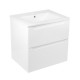Комплект Qtap Scorpio 600х600х470 White тумба підвісна + раковина врізна QT1472TPВ6013060CW