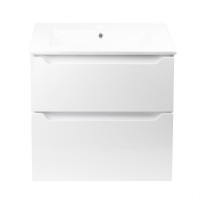 Комплект Qtap Scorpio 600х600х470 White тумба підвісна + раковина врізна QT1472TPВ6013060CW