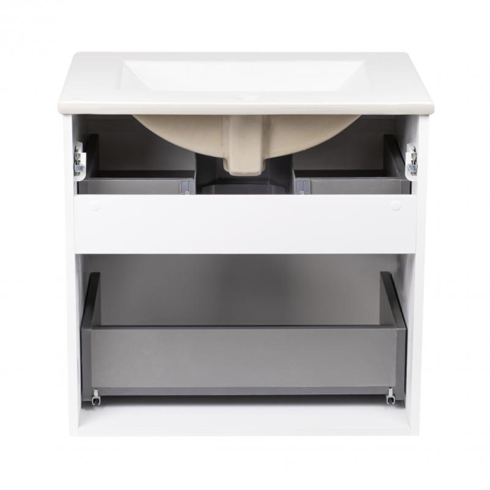 Комплект Qtap Scorpio 710х585х460 White тумба підвісна + раковина врізна QT1472TPВ7013070CW