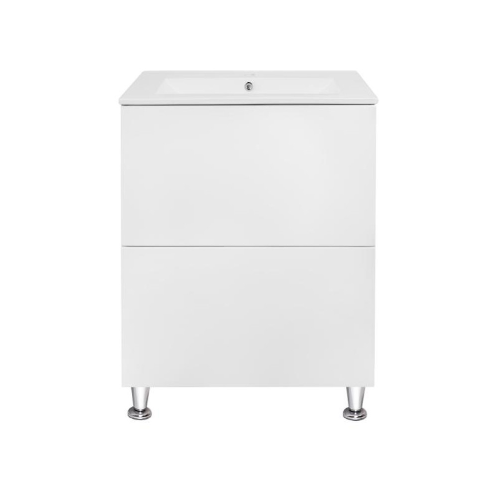 Комплект Qtap Tern White тумба підлогова + раковина врізна QT1771TNL6013060CW