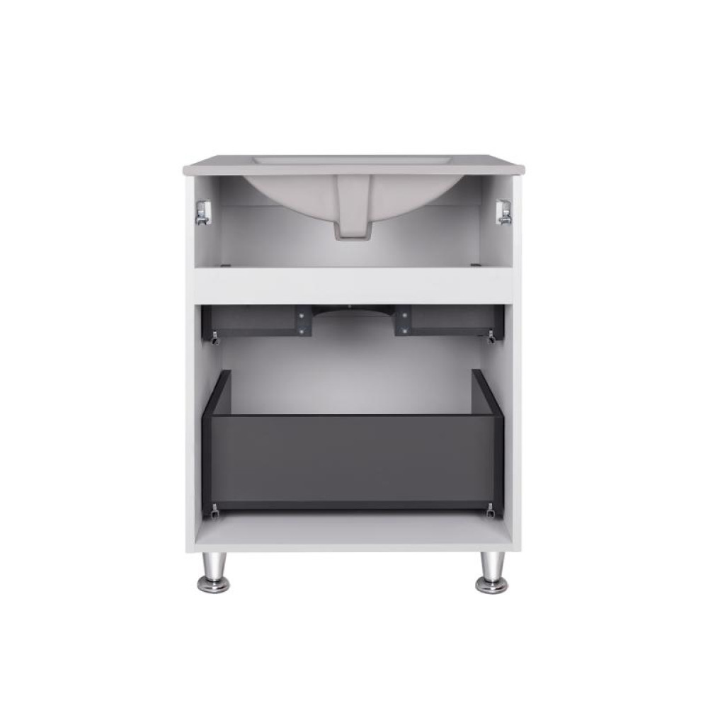 Комплект Qtap Tern White тумба підлогова + раковина врізна QT1771TNL6013060CW