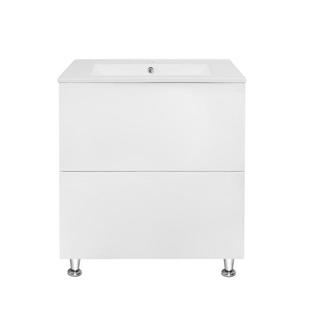 Комплект Qtap Tern White тумба для підлоги + раковина врізна QT1771TNL7013070CW