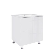 Комплект Qtap Tern White тумба для підлоги + раковина врізна QT1771TNL7013070CW