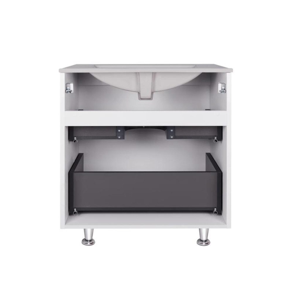 Комплект Qtap Tern White тумба для підлоги + раковина врізна QT1771TNL7013070CW