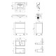 Комплект Qtap Tern White тумба для підлоги + раковина врізна QT1771TNL7013070CW