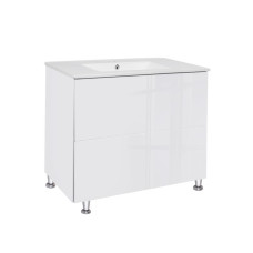 Комплект Qtap Tern White тумба підлогова + раковина врізна QT1771TNL8013080CW