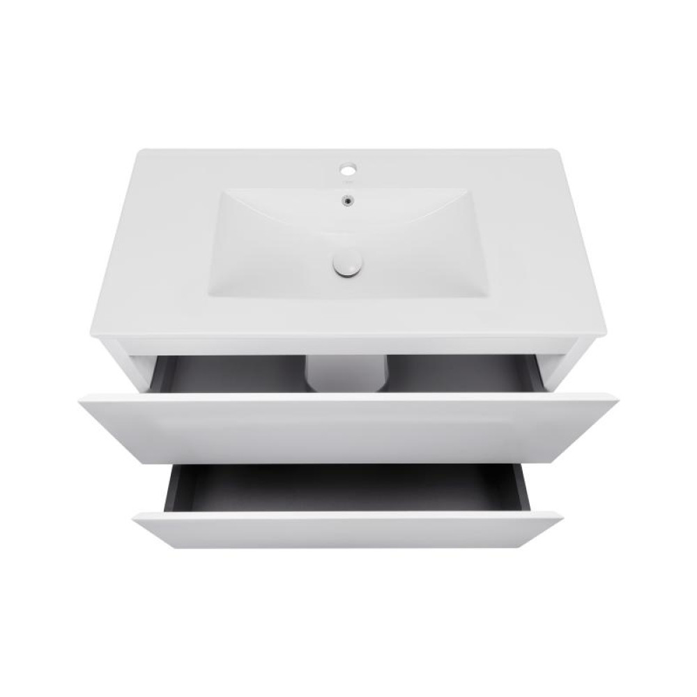 Комплект Qtap Tern White тумба підлогова + раковина врізна QT1771TNL8013080CW