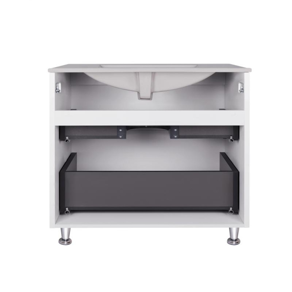 Комплект Qtap Tern White тумба підлогова + раковина врізна QT1771TNL8013080CW