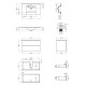 Комплект Qtap Tern White тумба підвісна + раковина врізна QT1772TPL8013080CW
