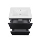 Комплект Qtap Tern Matt black тумба підлогова + раковина врізна QT1771TNL6023060CMB