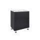Комплект Qtap Tern Matt black тумба підлогова + раковина врізна QT1771TNL6023060CMB