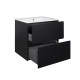 Комплект Qtap Tern Matt black тумба підвісна + раковина врізна QT1772TPL6023060CMB