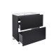 Комплект Qtap Tern Matt black тумба підлогова + раковина врізна QT1771TNL7023070CMB