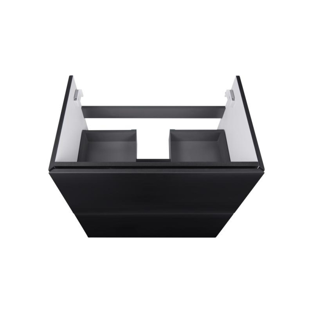 Комплект Qtap Tern Matt black тумба підлогова + раковина врізна QT1771TNL7023070CMB