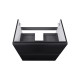 Комплект Qtap Tern Matt black тумба підлогова + раковина врізна QT1771TNL7023070CMB