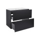 Комплект Qtap Tern Matt black тумба підвісна + раковина врізна QT1772TPL7023070CMB