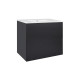 Комплект Qtap Tern Matt black тумба підвісна + раковина врізна QT1772TPL7023070CMB