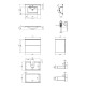 Комплект Qtap Tern Matt black тумба підвісна + раковина врізна QT1772TPL7023070CMB