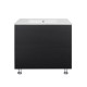 Комплект Qtap Tern Matt black тумба підлогова + раковина врізна QT1771TNL8023080CMB
