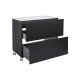 Комплект Qtap Tern Matt black тумба підлогова + раковина врізна QT1771TNL8023080CMB